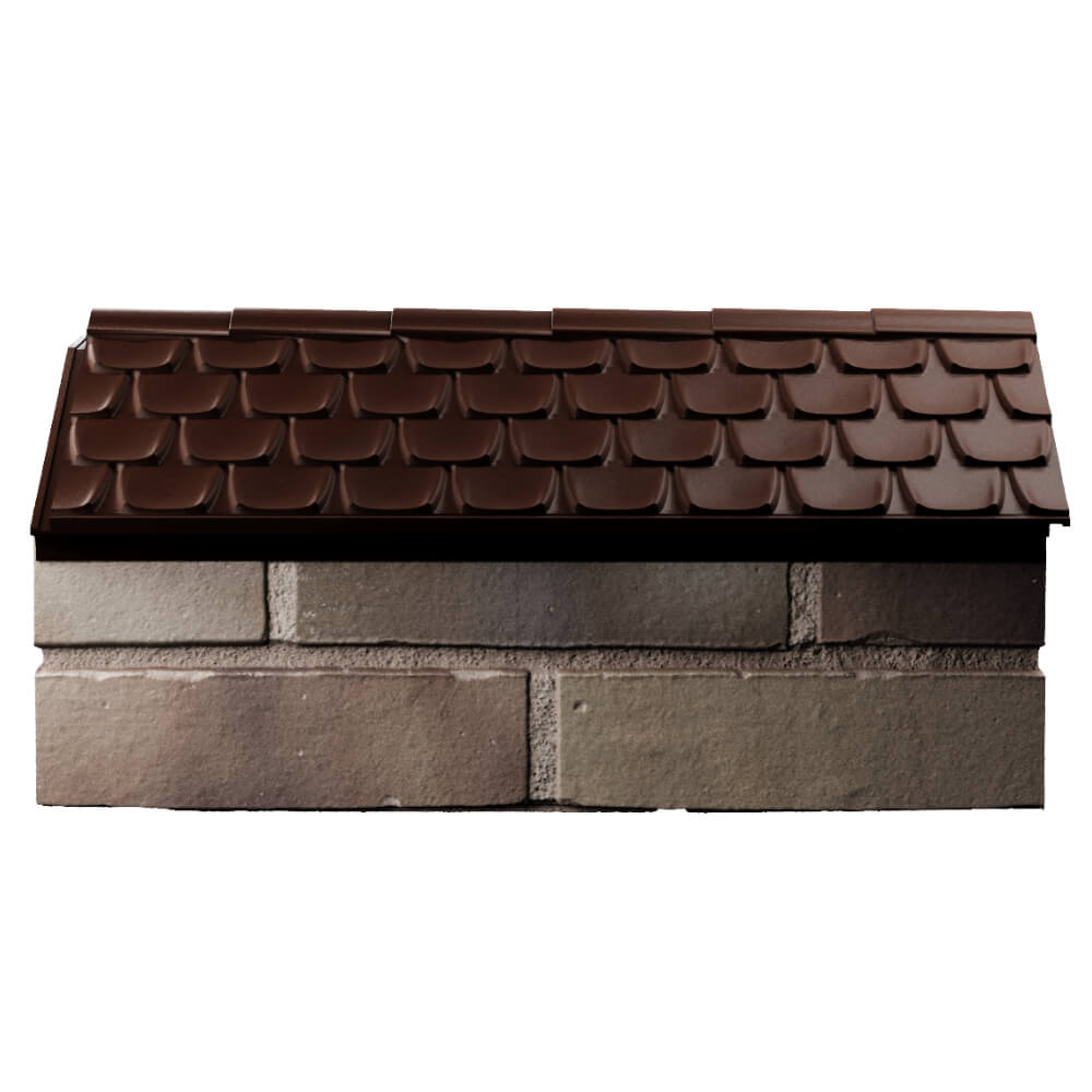 Парапет Zking Эльбрус Коричневый с посадкой на 1 кирпич (255мм) в Камышине фото