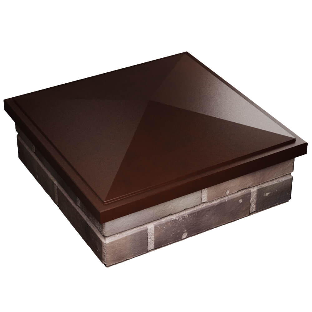 Колпак Zking БонаМоно Коричневый на столб 2х2 кирпича (515х515, 530х530мм) в Камышине фото