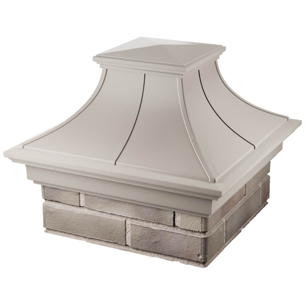 Колпак Zking Монблан Премиум Бежевый на столб 1.5х1.5 кирпича (385х385мм) в Камышине фото