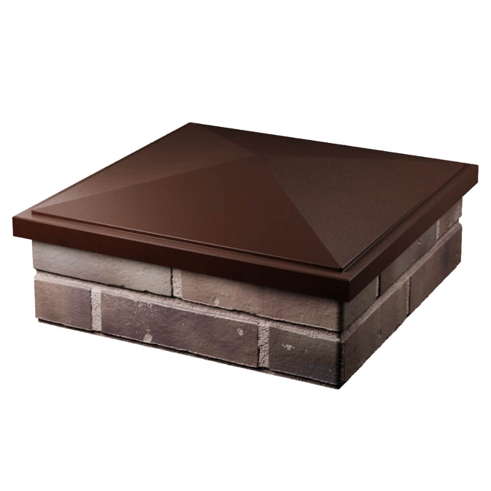 Колпак Zking БонаМоно Коричневый на столб 2х2 кирпича (515х515, 530х530мм) в Камышине фото