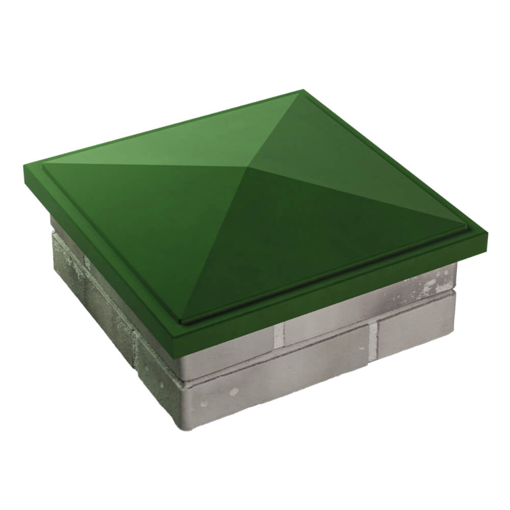 Колпак Zking БонаМоно Зеленый на столб 1.5х1.5 кирпича (385х385, 400х400мм) в Камышине фото