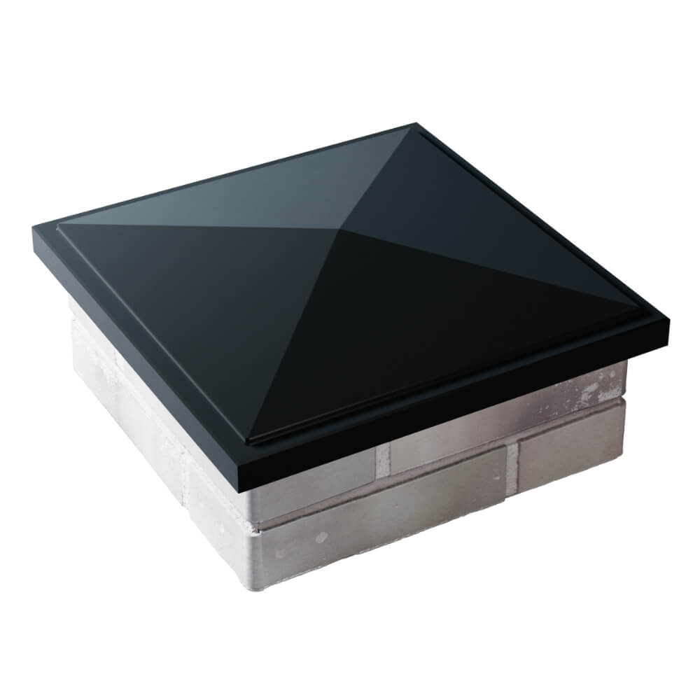 Колпак Zking БонаМоно Черный на столб 1.5х1.5 кирпича (385х385, 400х400мм) в Камышине фото