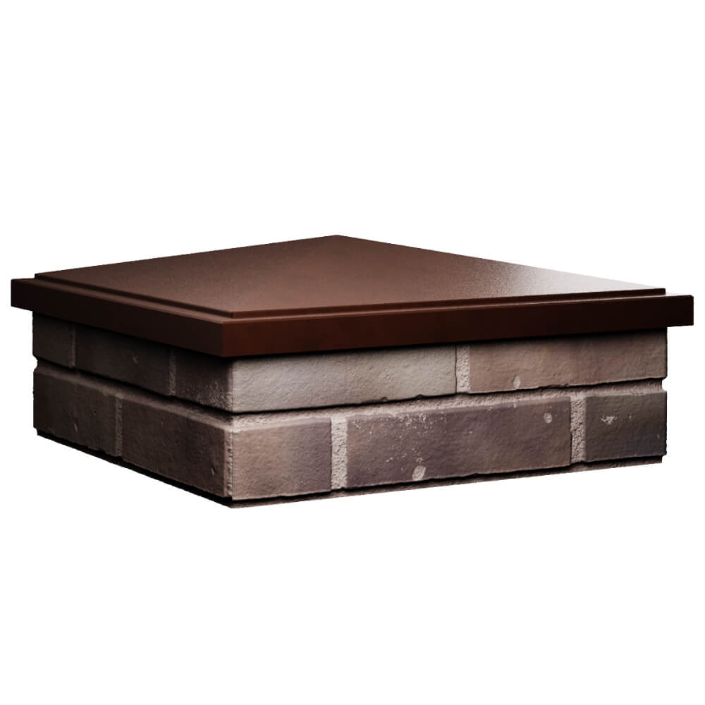 Колпак Zking БонаМоно Коричневый на столб 2х2 кирпича (515х515, 530х530мм) в Камышине фото