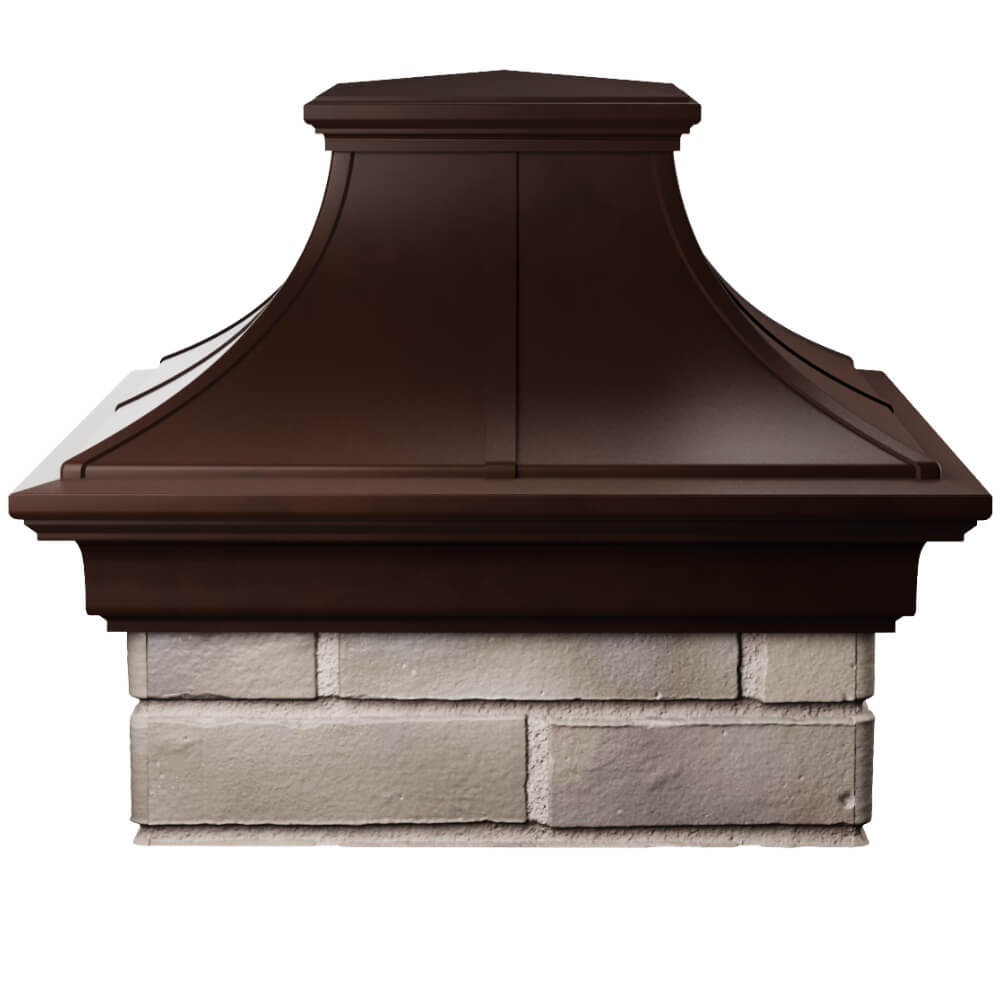 Колпак Zking Монблан Премиум Коричневый на столб 1.5х1.5 кирпича (385х385мм) Камышин фото