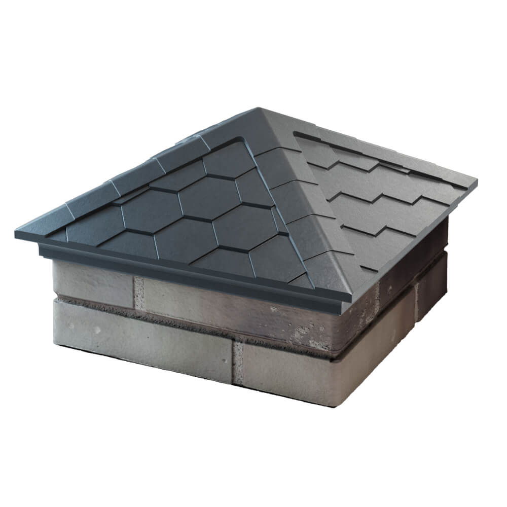 Колпак Zking Эверест Серый на столб 1.5х1.5 кирпича (390х390мм) в Камышине фото