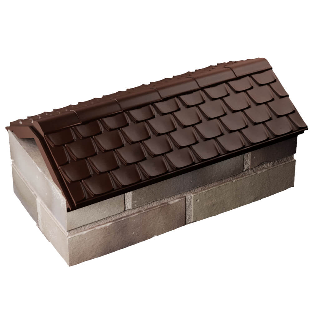 Парапет Zking Эльбрус Коричневый с посадкой на 1 кирпич (255мм) в Камышине фото