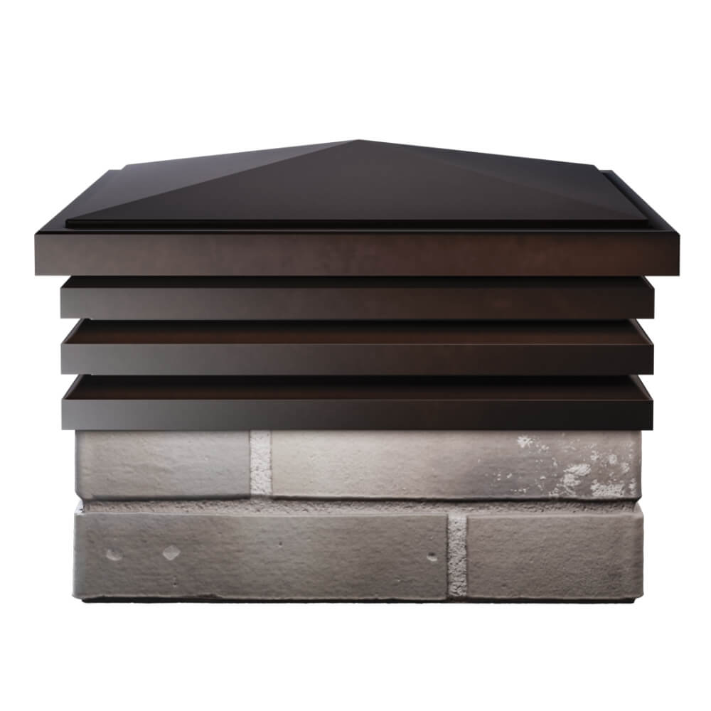 Колпак Zking Бона ХайТек Коричневый на столб 1.5х1.5 кирпича (385х385мм) Камышин фото