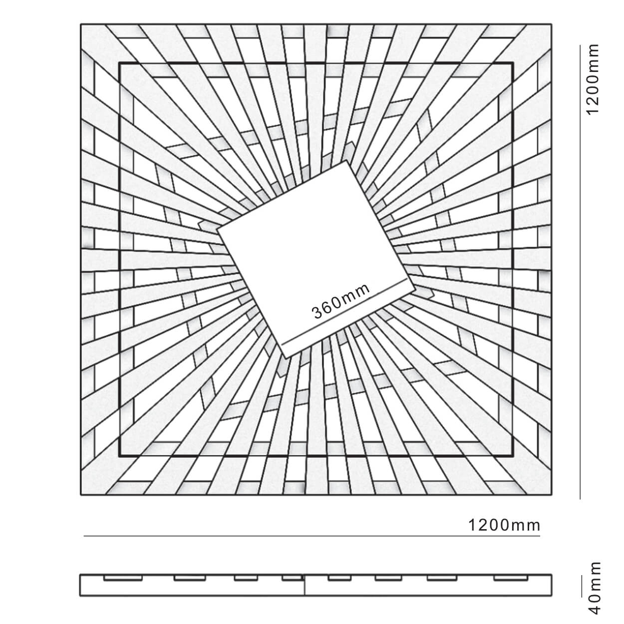 Приствольная решетка для дерева ZKING ATMOSPHERE 1.2х1.2м Черная в Камышине фото