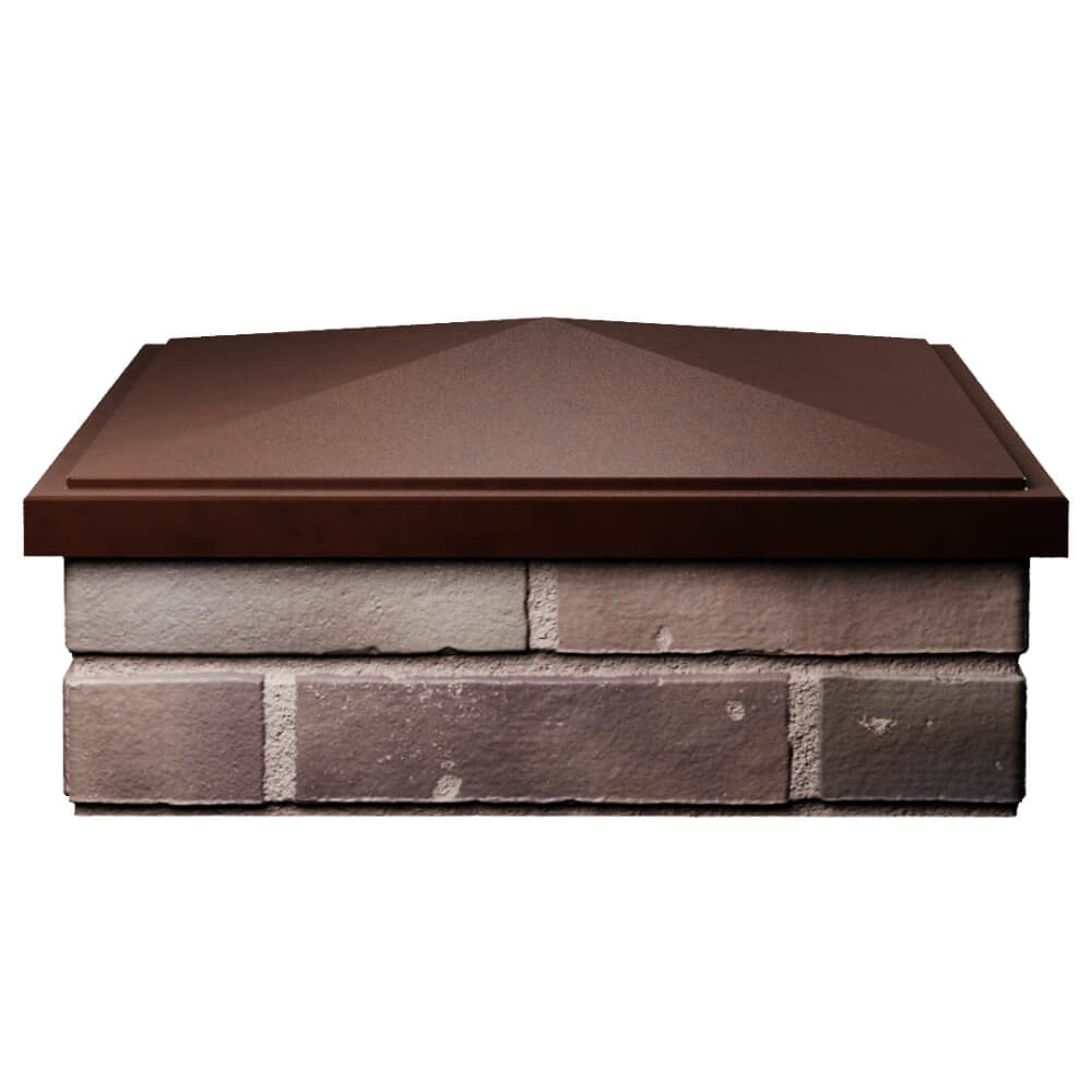 Колпак Zking БонаМоно Коричневый на столб 2х2 кирпича (515х515, 530х530мм) Камышин фото
