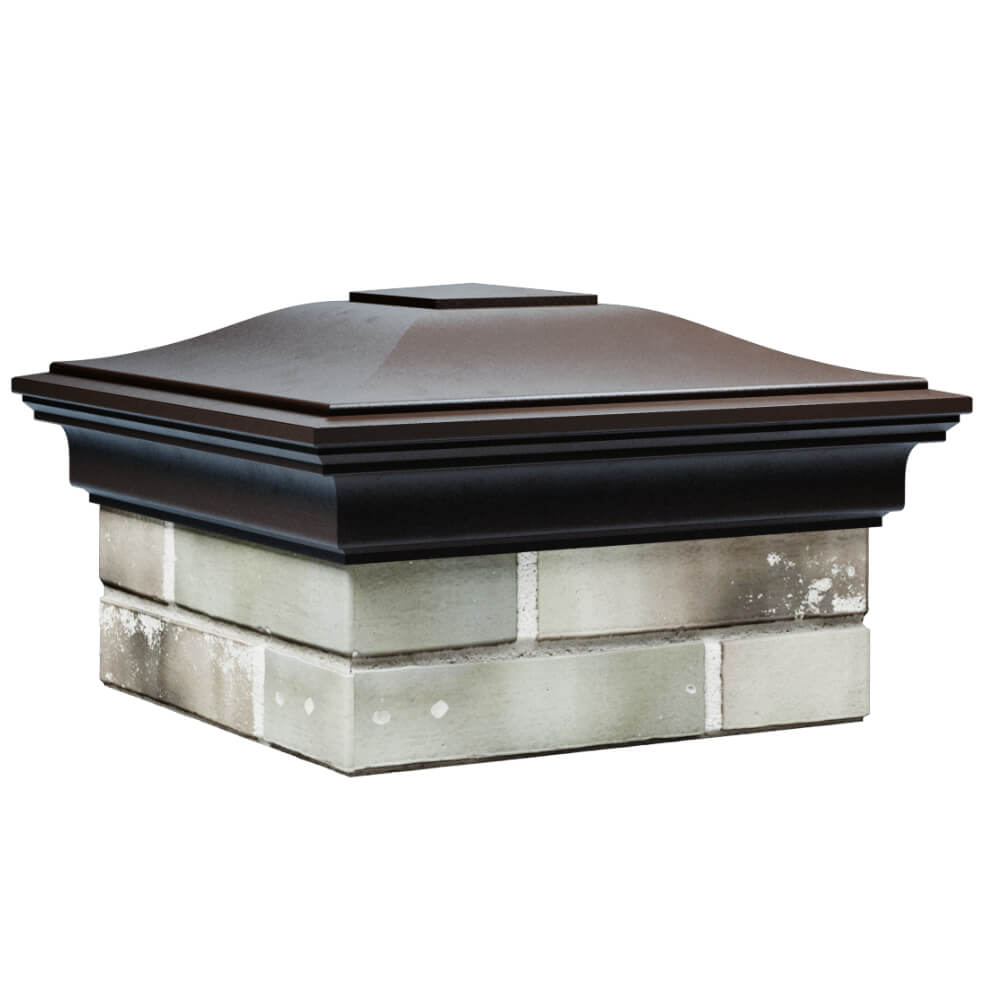 Колпак Zking Монблан Коричневый на столб 1.5х1.5 кирпича (385х385мм) в Камышине фото