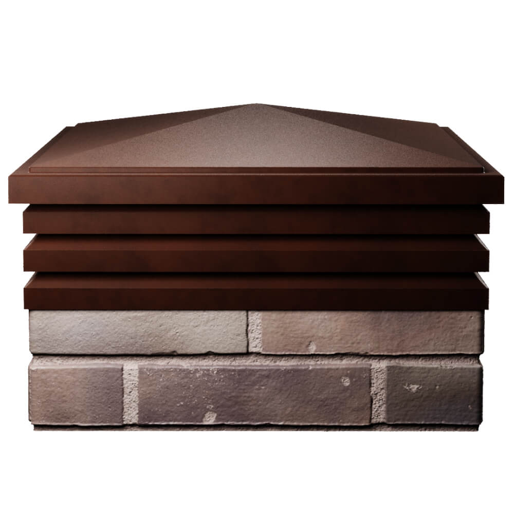 Колпак Zking Бона ХайТек Коричневый на столб 2х2 кирпича (513х513мм) Камышин фото