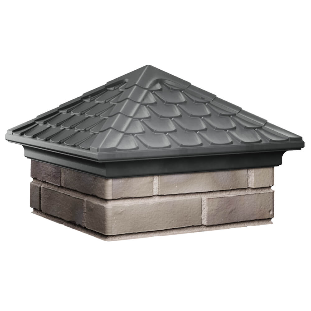 Колпак Zking Эльбрус Серый на столб 1.5х1.5 кирпича (385х385мм) в Камышине фото