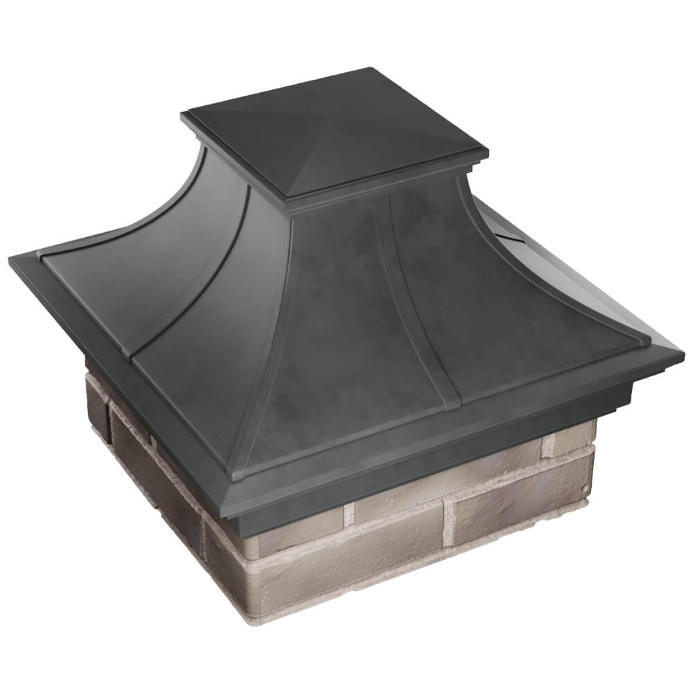 Колпак Zking Монблан Премиум Серый на столб 1.5х1.5 кирпича (385х385мм) в Камышине фото