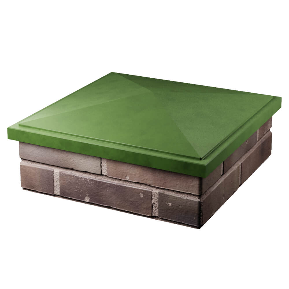 Колпак Zking БонаМоно Зеленый на столб 2х2 кирпича (515х515, 530х530мм) в Камышине фото