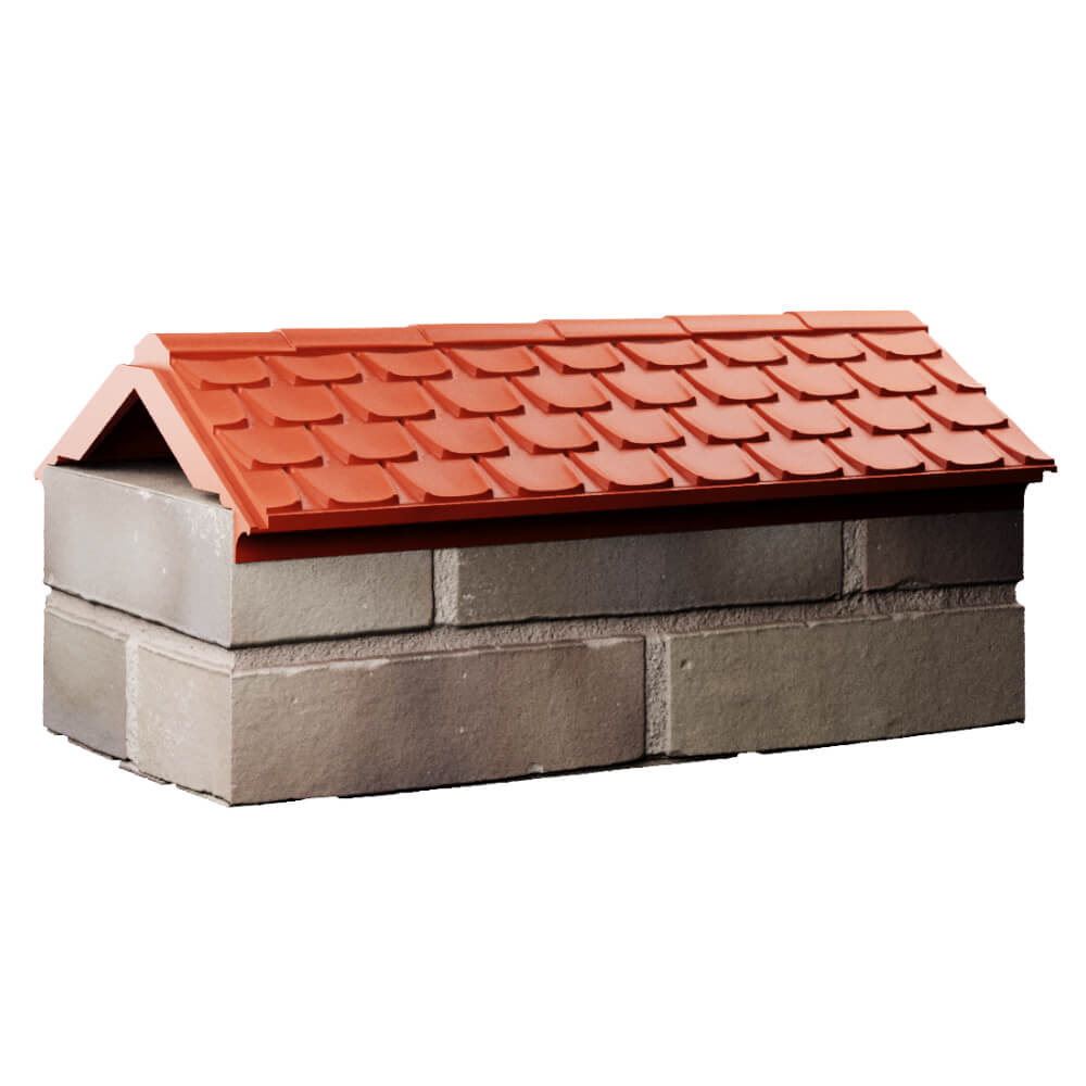Парапет Zking Эльбрус Красный с посадкой на 1 кирпич (255мм) Камышин фото