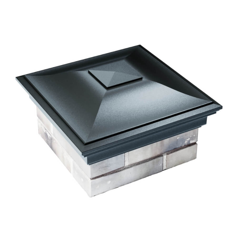 Колпак Zking Монблан Черный на столб 1.5х1.5 еврокирпича 0.7НФ (355х355мм) в Камышине фото