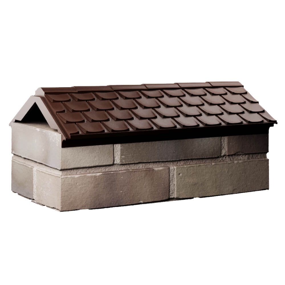 Парапет Zking Эльбрус Коричневый с посадкой на 1 кирпич (255мм) Камышин фото