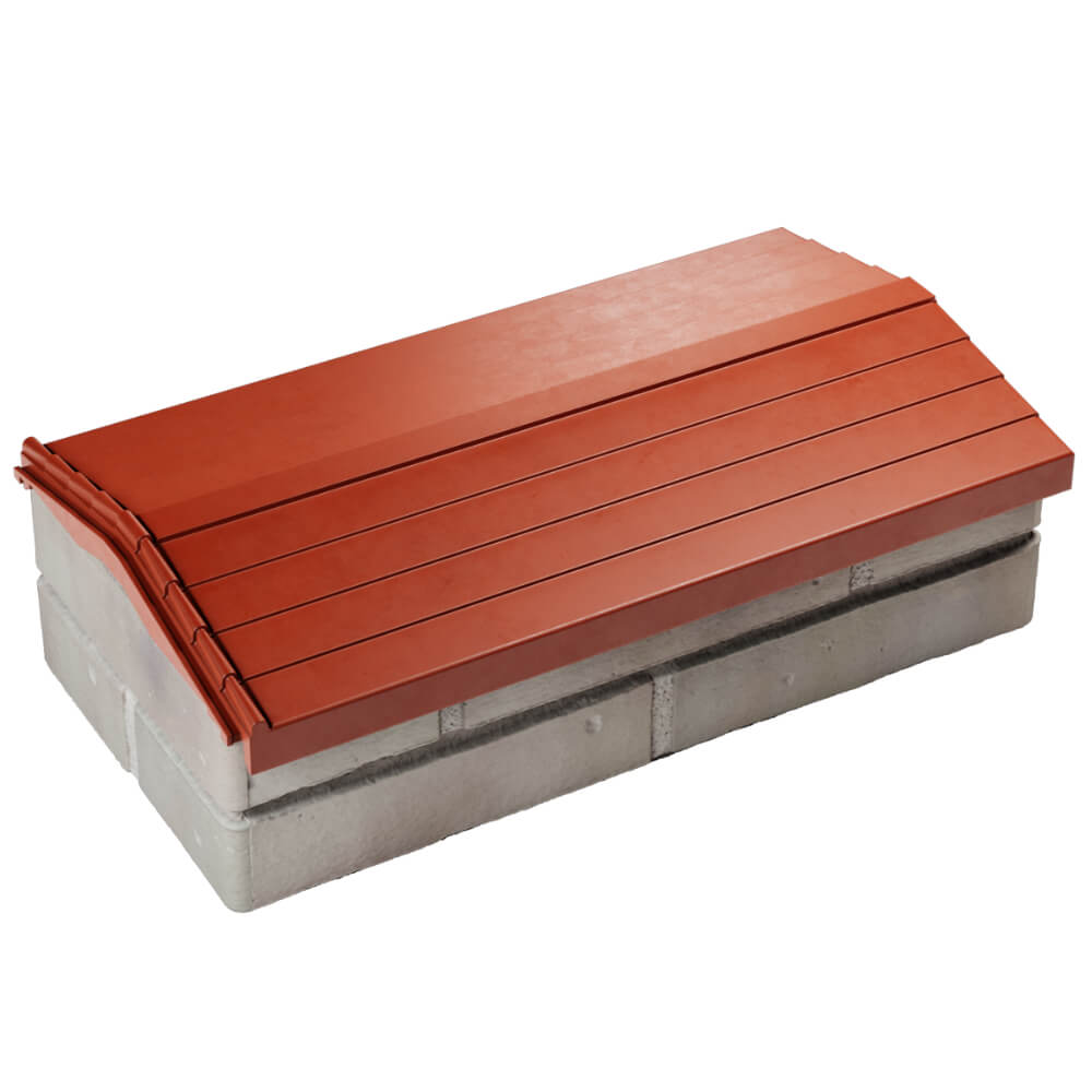 Парапет Zking Бона ХайТек Красный с посадкой на 1 кирпич (200/225/255мм) в Камышине фото