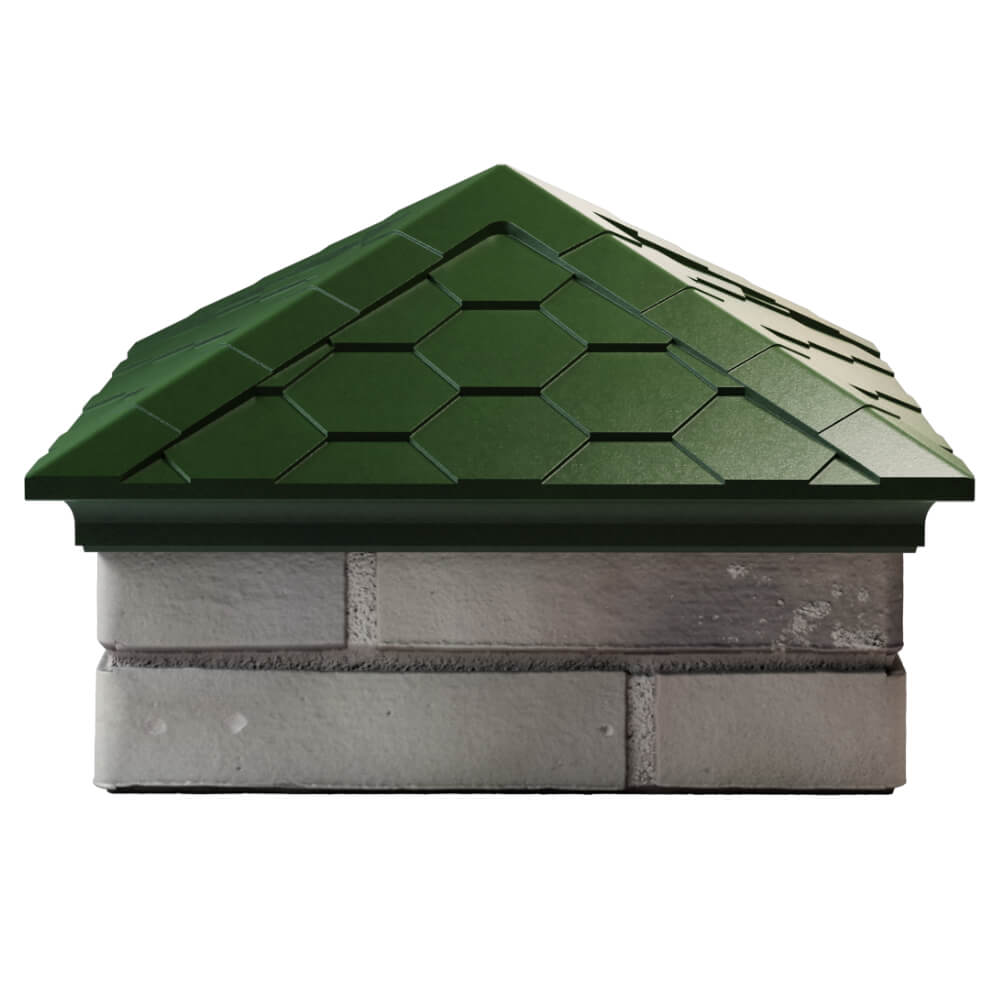 Колпак Zking Эверест Зеленый на столб 1.5х1.5 кирпича (390х390мм) Камышин фото